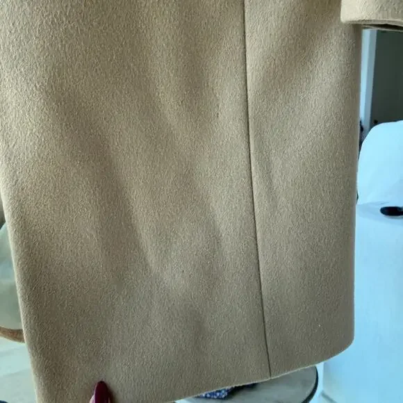 J. Crew Wool Cashmere Camel Pea Coat - Picture 5 of 9